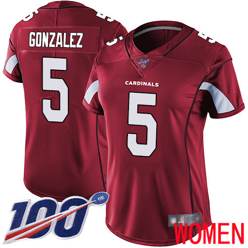 Arizona Cardinals Limited Red Women Zane Gonzalez Home Jersey NFL Football 5 100th Season Vapor Untouchable